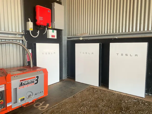 tesla powerwall installed in garage