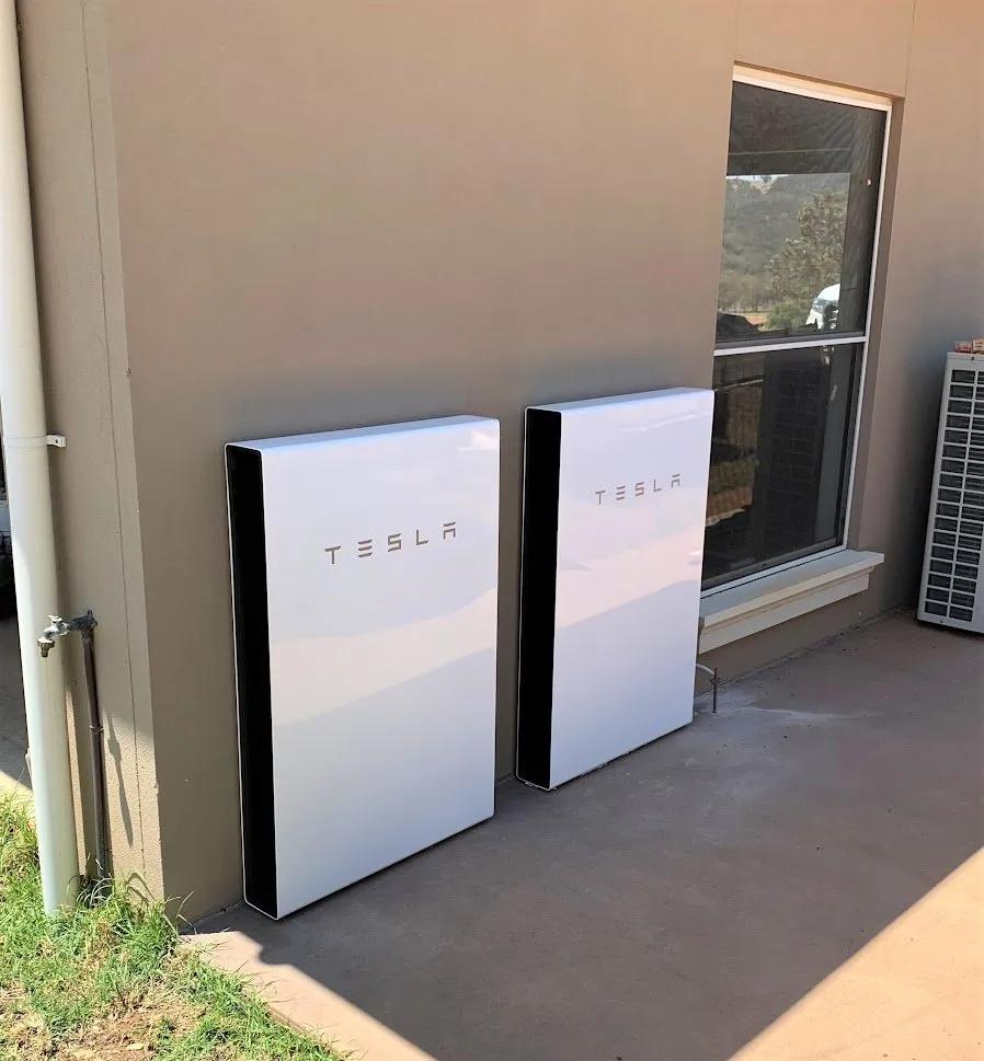 tesla powerwall installed on wall